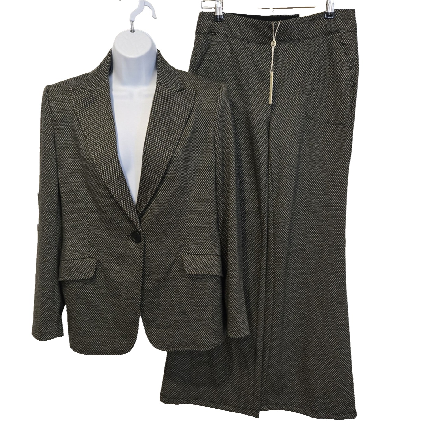 Max Studio Women's Career Suit Blazer With Matching Bootcut Trousers Size Small